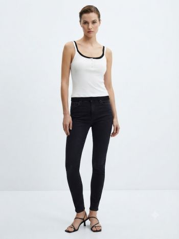 Dual-Strap Ribbed Blouse